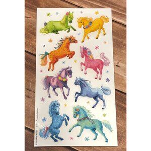 Peaceable Kingdom Glitter Stickers Rainbow Ponies STK192 BY KELLY MURPHY